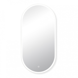 Мансарда с LED- подсветкой сенсорное, овальное с гравировкой, 50х100 см 10051-Zm3 