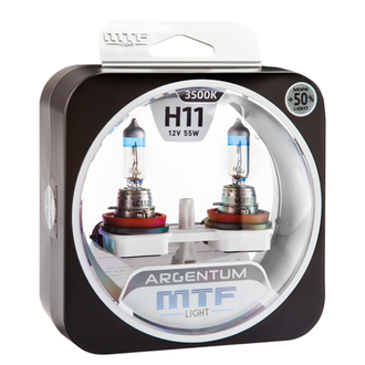 MTF  H11-12v 55w Argentum+50% 3500K New