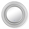 Мансарда с LED- подсветкой сенсорное, пластиковая рама, круг, d=51 см, серебро 5032-Zm1